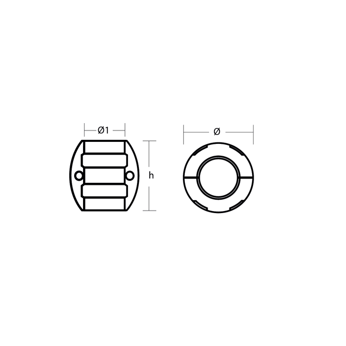 Zinkanod  axel, 50mm/1,97in, R800513