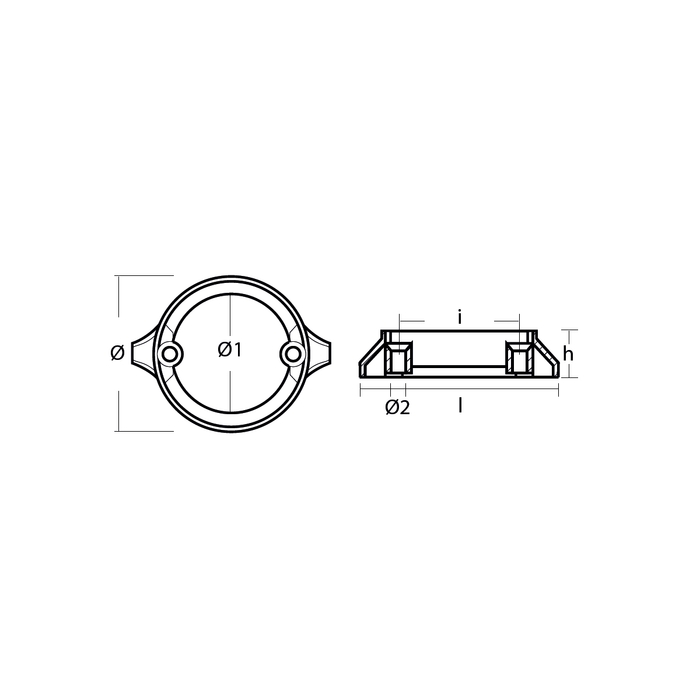 Zinc anode Volvo Penta Type Duo Prop 290, engine anode, VP 875821, 1.040Lb, R800704bis