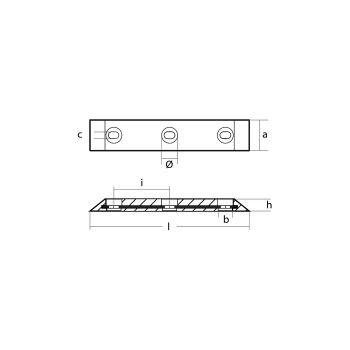 Zinkanod KGS© Kamewa/Rolls Royce RRM000260003A 400x75x30 mm, 4,9kg 117062