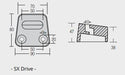 Ritning på Zinkanod Volvo Penta typ SX Drive, motoranod, VP3854130, R800718, 1.040KG - AnodeFactory