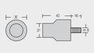 Zinkanod  YANMAR,  motor, 40*30 thread: 8*1.25, 0.157KG - AnodeFactory