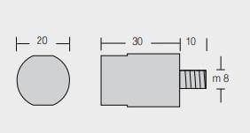 Zinkanod  YANMAR, motor, 30*20 thread: 8*1.25, 0.066KG, Y27210200300 - AnodeFactory