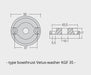 Ritning på Zinkanod Vetus, bowthrust-washer KGF 35, motor, R803506, 0.149KG - AnodeFactory