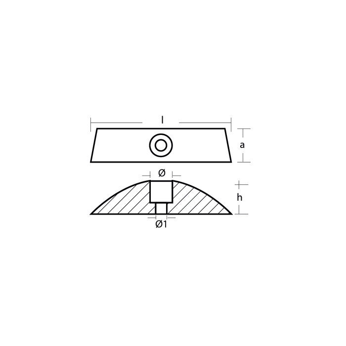 Magnesiumanod Volvo Penta SD 110-120, motoranod, VP 852018, 0.03KG - AnodeFactory