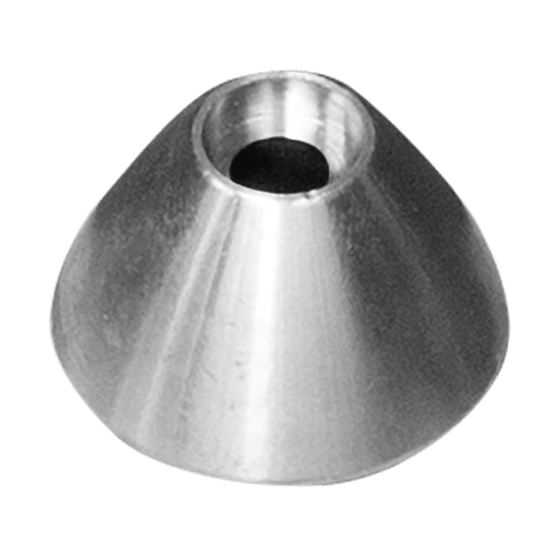 Zinkanod Sidepower - Sleipner propeller nut Ø25.6 H.15.2, 31180, T01054, Ovanifrån - AnodeFactory