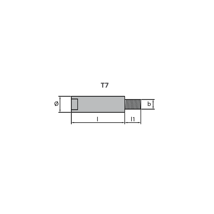 Yanmar anod, motor,  Ø20 L.20, 1GM och 6LY3 series, 27210-200200