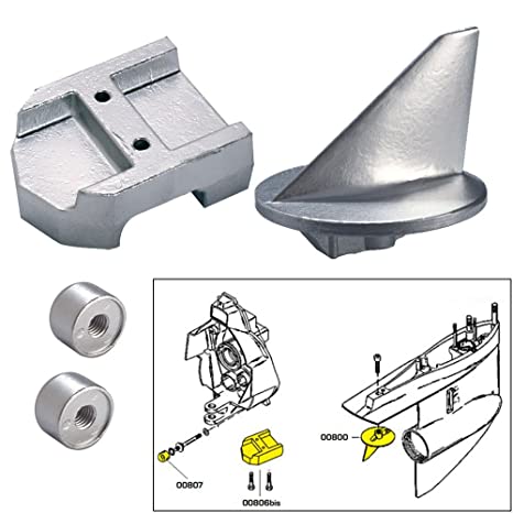 Aluminum anode Mercruiser kit Alpha one generation one in Al